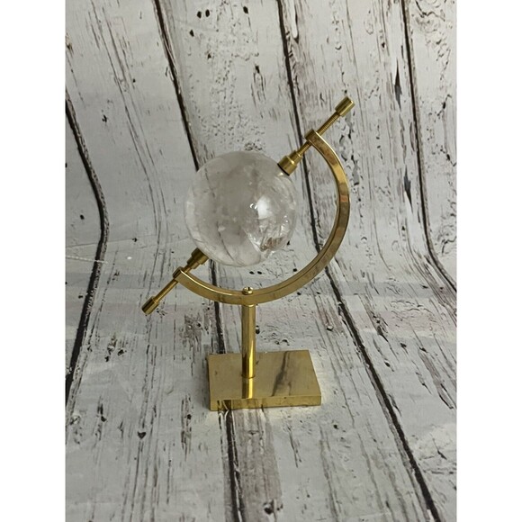Brass Caliper with Crystal? Ball Vintage Table Décor - Picture 3 of 7